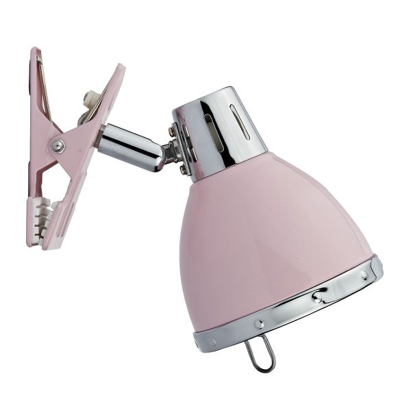 Osaka 1 Light Clip On Spot Pink and Polished Chrome - Image 3