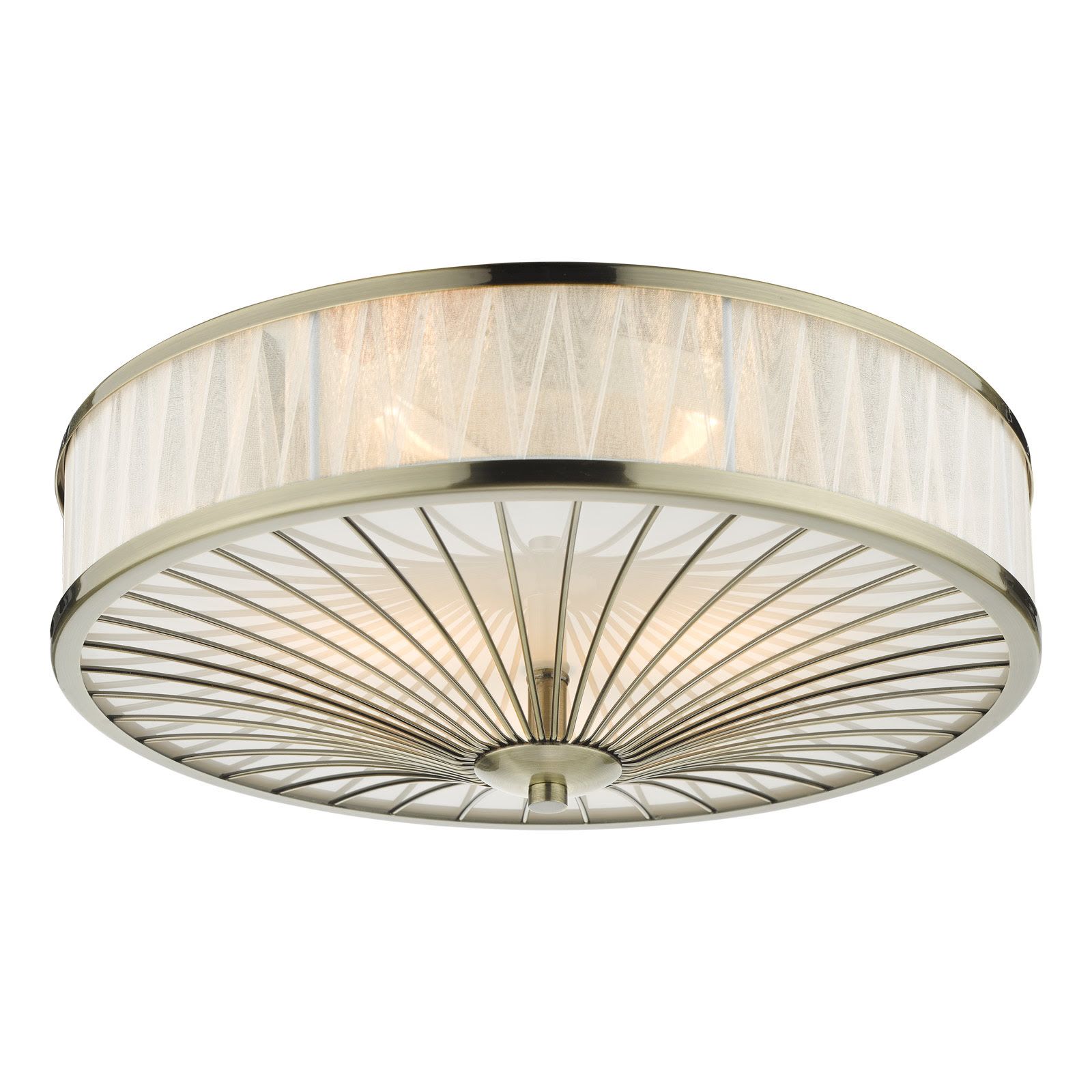 flush ceiling light antique brass