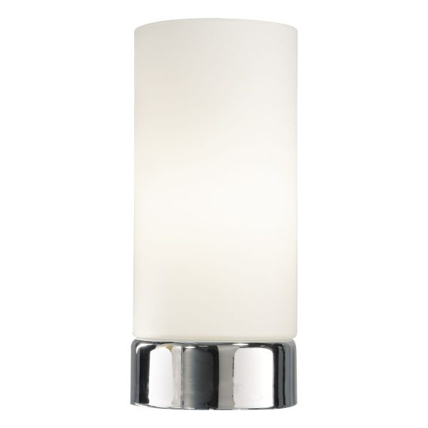 Owen Touch Round Glass Table Lamp complete with Shade - Image 3