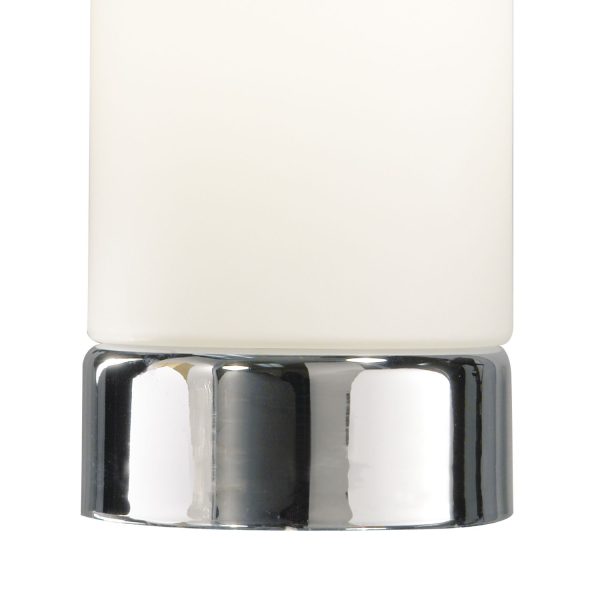 Owen Touch Round Glass Table Lamp complete with Shade - Image 2