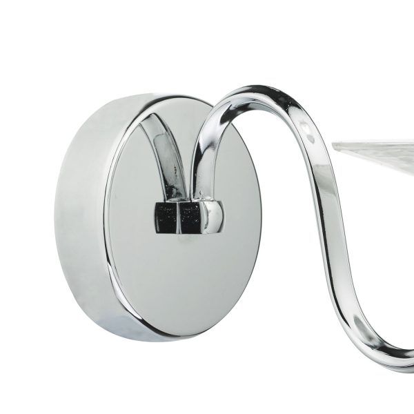 Pique Wall Light Polished Chrome & Clear Crystal Detail - Image 2