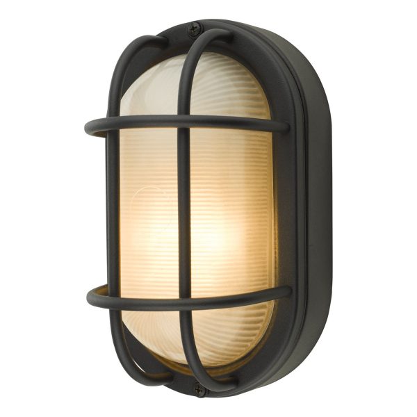 Salcombe Small Outdoor Wall Light Matt Black IP44