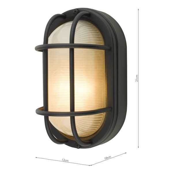 Salcombe Small Outdoor Wall Light Matt Black IP44 - Image 6