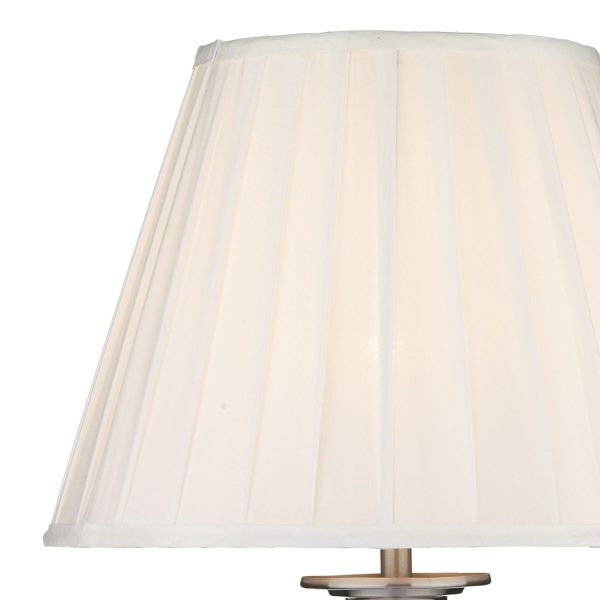 Siam Table Lamp complete with Shade Satin Chrome