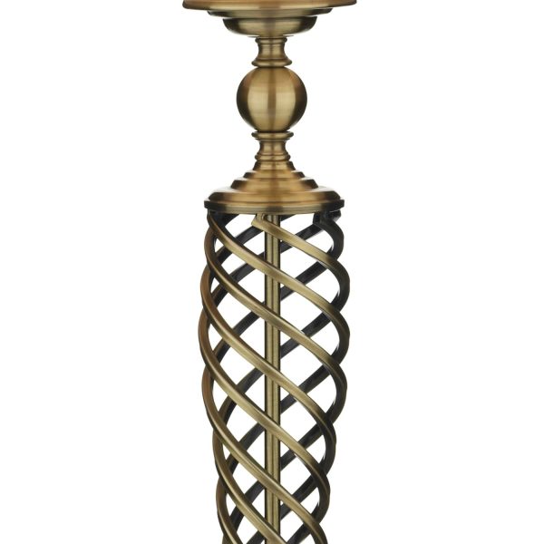 Siam Table Lamp complete with Shade Antique Brass - Image 2