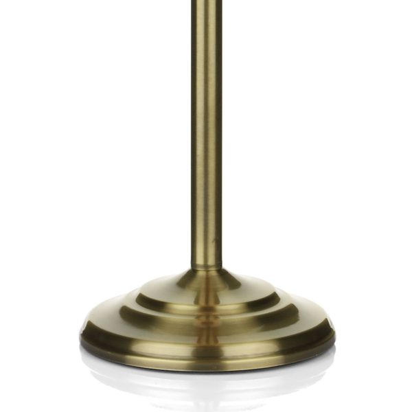 Siam Floor Lamp complete with Shade Antique Brass - Image 3