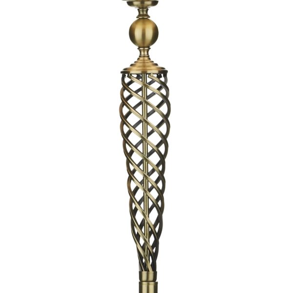 Siam Floor Lamp complete with Shade Antique Brass - Image 2