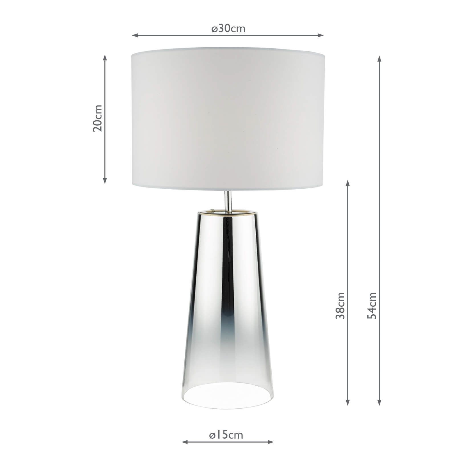 grey ombre glass table lamp