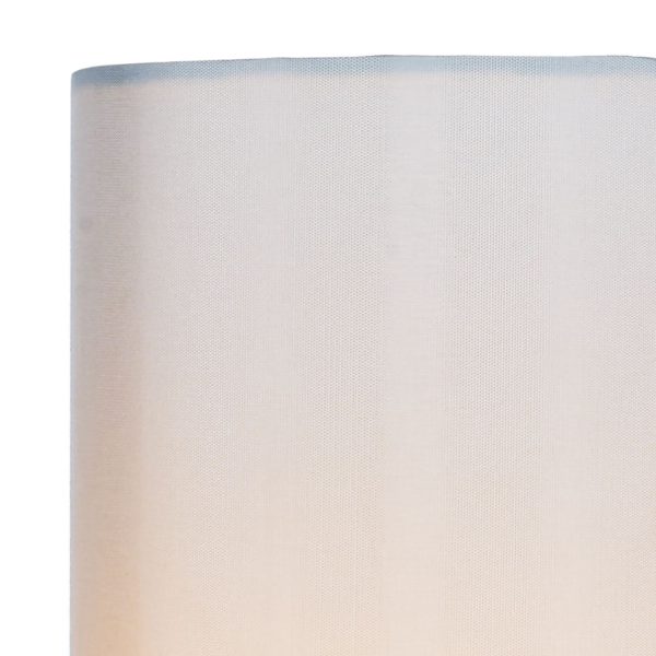 Tico Touch Table Lamp Satin Chrome complete with Ivory Shade