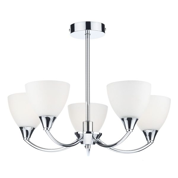 Watson 5 Light Semi Flush Polished Chrome Led - Image 4