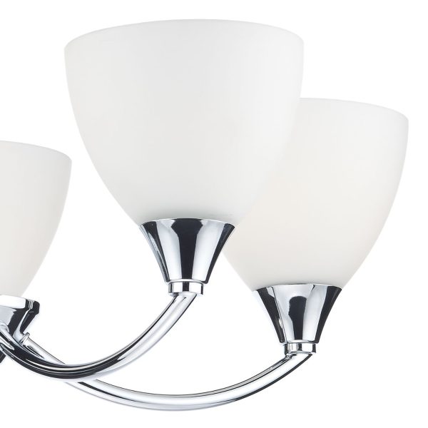 Watson 5 Light Semi Flush Polished Chrome Led