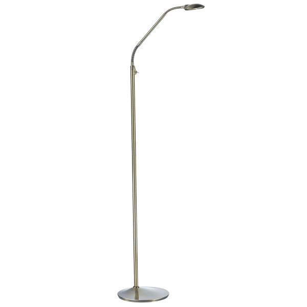 Wellington Floor Lamp Antique Brass LED - Image 4