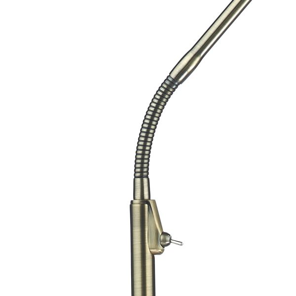 Wellington Floor Lamp Antique Brass LED - Image 2