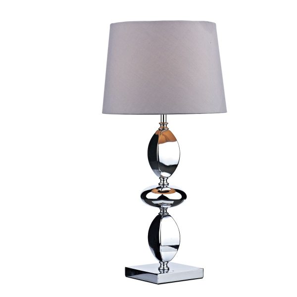 Wickford Table Lamp Large Polished Chrome complete with Shade - Image 4