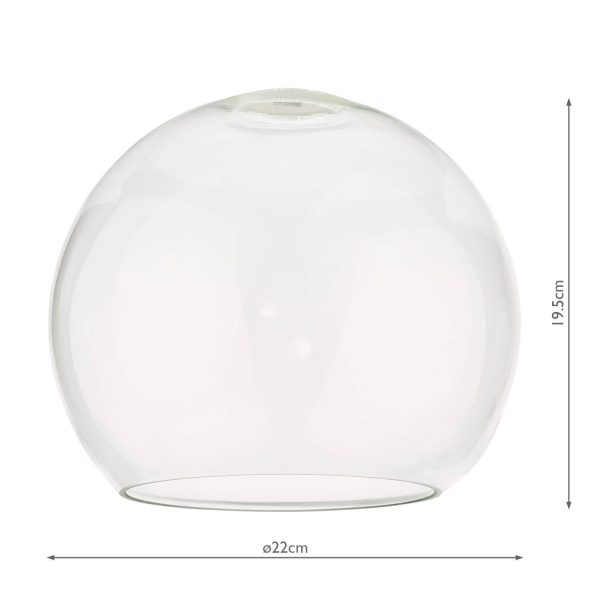 Accessory Easy Fit Open Round Glass Shade - Image 2