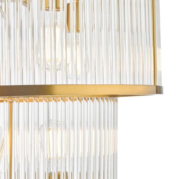 Eleanor 15 Light Chandelier Natural Brass Glass - Image 5