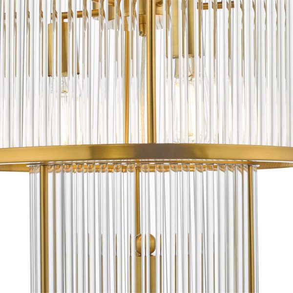 Eleanor 15 Light Chandelier Natural Brass Glass - Image 7