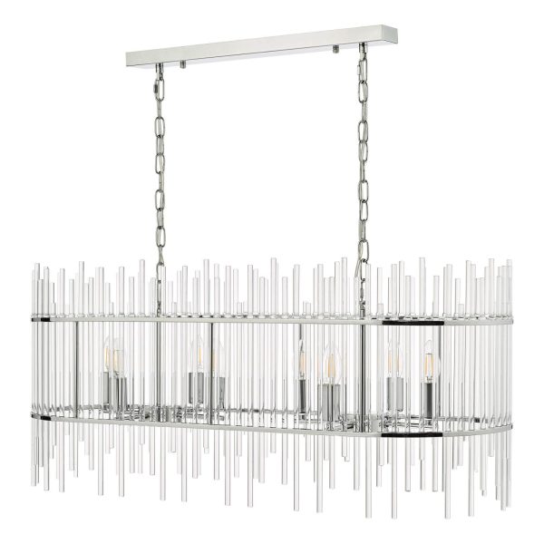 Finola 8 Light Bar Pendant Polished Chrome Glass - Image 2