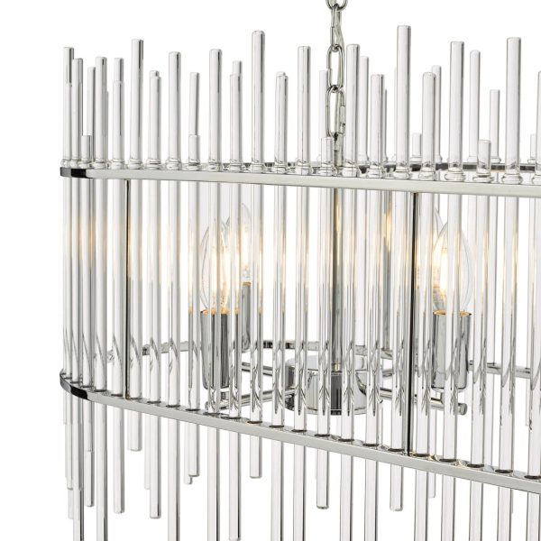 Finola 8 Light Bar Pendant Polished Chrome Glass - Image 5