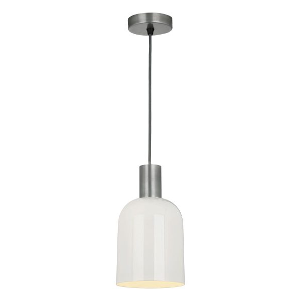 Hester Pendant Cream & Pewter Chrome - Image 3