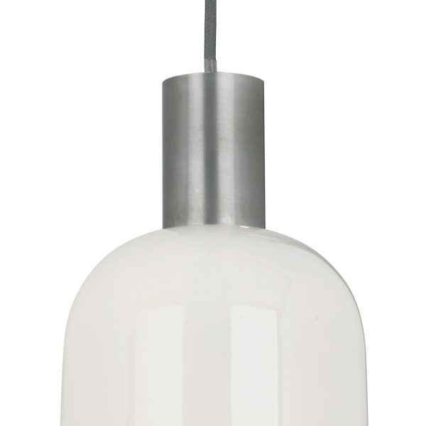 Hester Pendant Cream & Pewter Chrome - Image 2