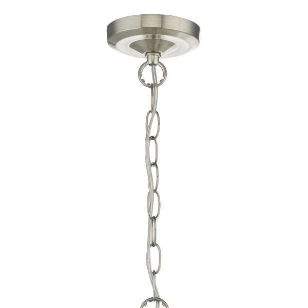 Hodges 1 Light Glass Satin Nickel Clear - Image 2