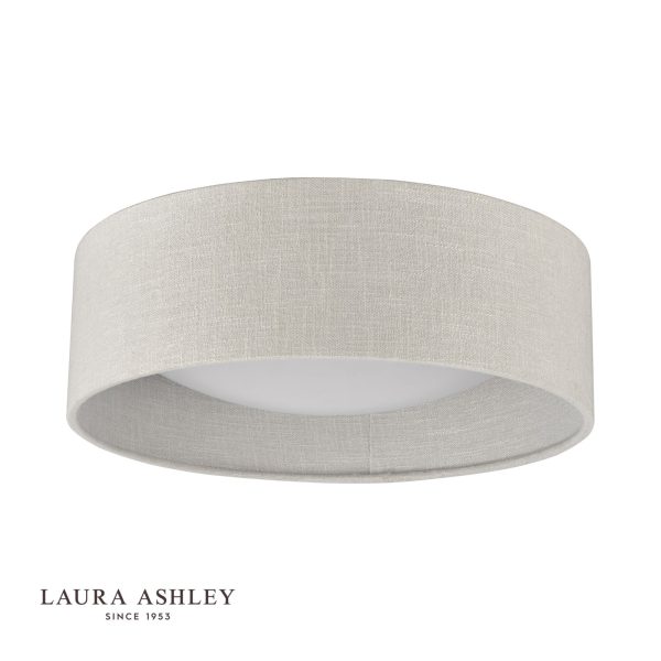 Laura Ashley Bacall 2lt Flush Silver Linen Shade - Image 2