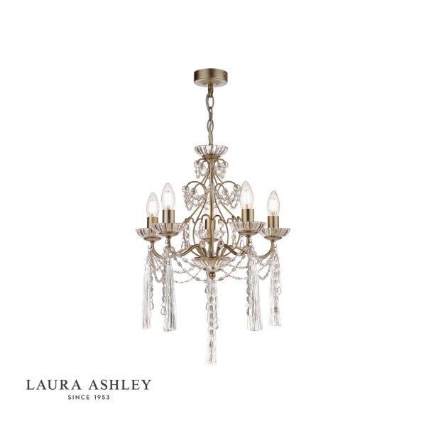 Laura Ashley Aanais 5lt Chandelier Champagne Crystal