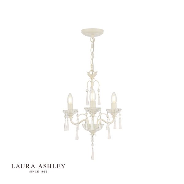 Laura Ashley Margo 3lt Chandelier Cream Glass