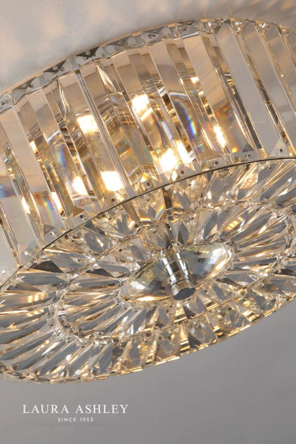 Fernhurst 3 Light Flush Crystal & Polished Chrome - Image 6