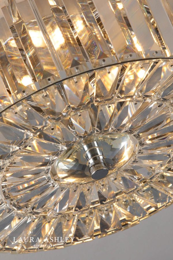 Fernhurst 3 Light Flush Crystal & Polished Chrome - Image 7