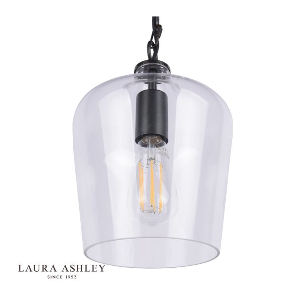 Ockley Bottle Pendant Glass & Matt Black - Image 4