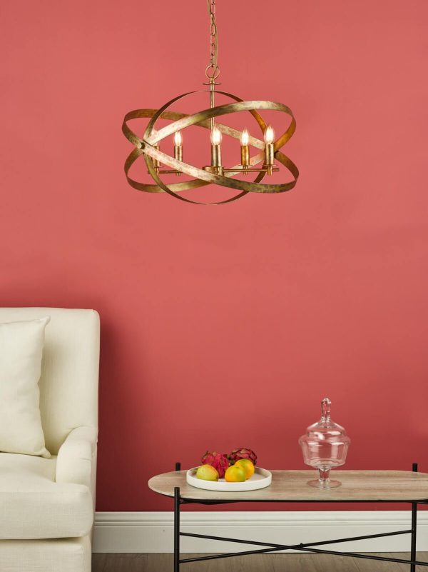 Nitya 5 Light Pendant Mottled Copper - Image 5