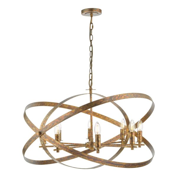 Nitya 8 Light Pendant Mottled Copper