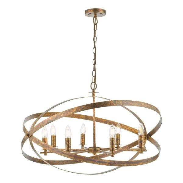 Nitya 8 Light Pendant Mottled Copper - Image 3