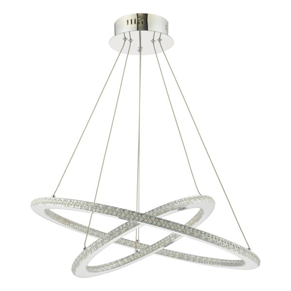 Orion 2 Ring Pendant Polished Chrome LED - Image 2