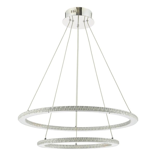 Orion 2 Ring Pendant Polished Chrome LED - Image 4