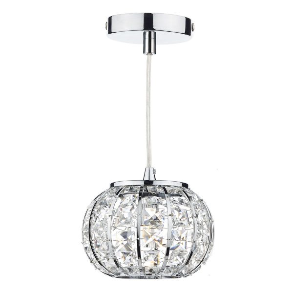 Rae 1 Light Pendant Polished Chrome/ Clear - Image 4