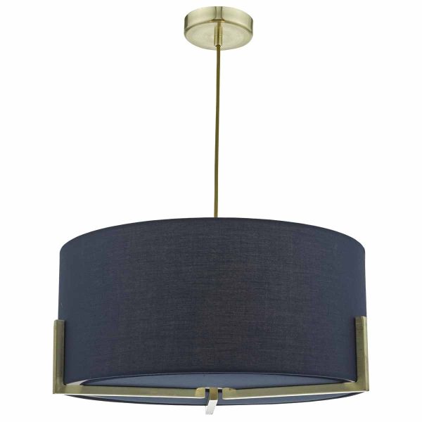 Santino Pendant Gold With Navy Cotton Shade - Image 4