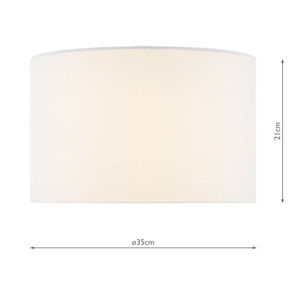 Sphere White Linen Drum Shade 35cm - Image 4