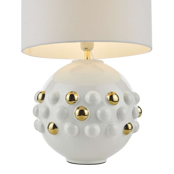 Sphere White Linen Drum Shade 35cm - Image 3