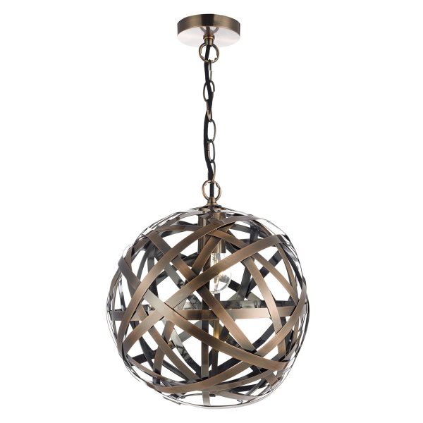 Voyage 1 Light Pendant Antique Copper Ball - Image 3