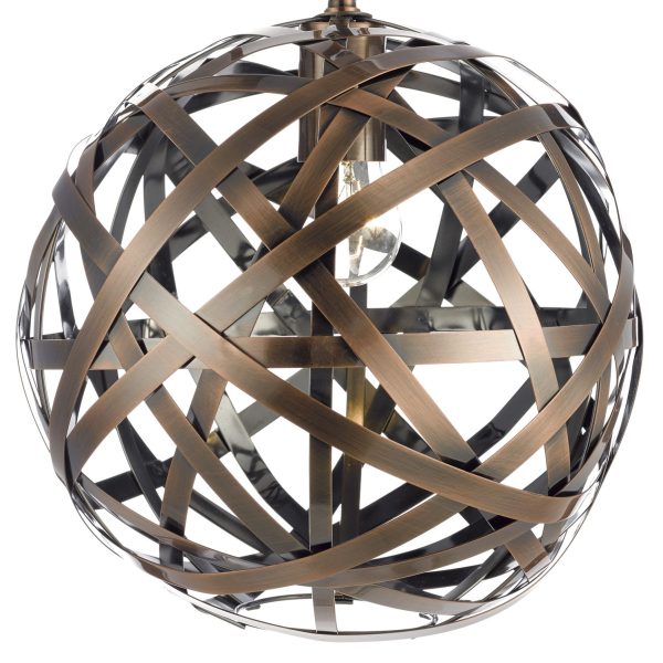 Voyage 1 Light Pendant Antique Copper Ball