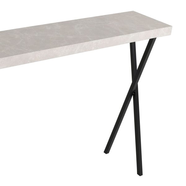 Data Console Table Light Grey Marble - Image 3