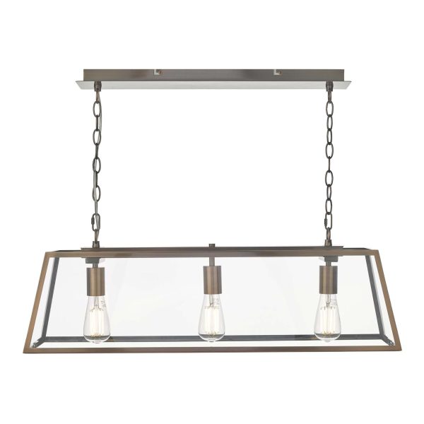 Academy 3 Light Bar Pendant Antique Copper - Image 2