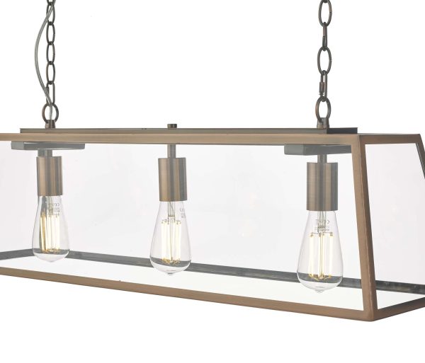 Academy 3 Light Bar Pendant Antique Copper - Image 3