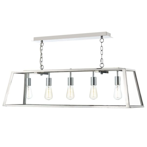 Academy 5 Light Pendant Stainless Steel - Image 3