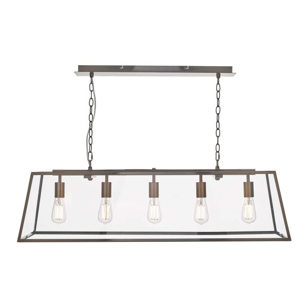 Academy 5 Light Bar Pendant Antique Copper - Image 2