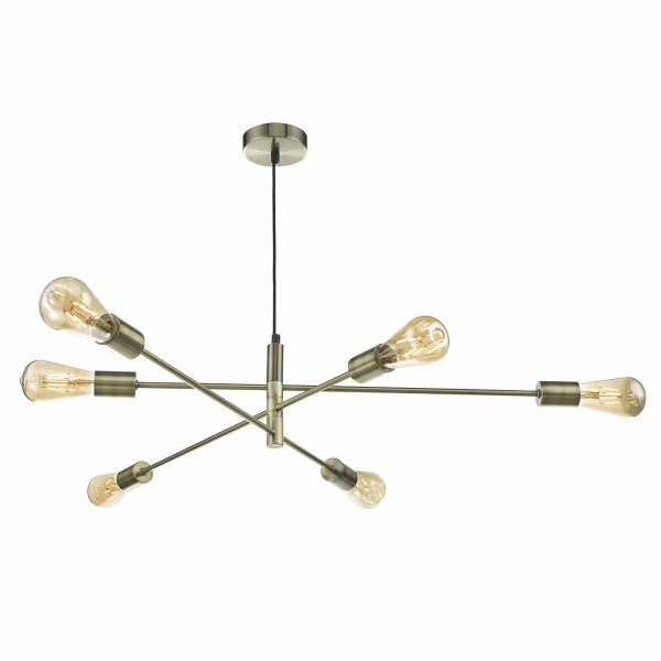 Alana 6lt Pendant Antique Brass - Image 4