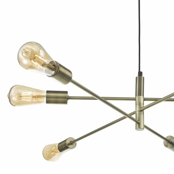 Alana 6lt Pendant Antique Brass - Image 3